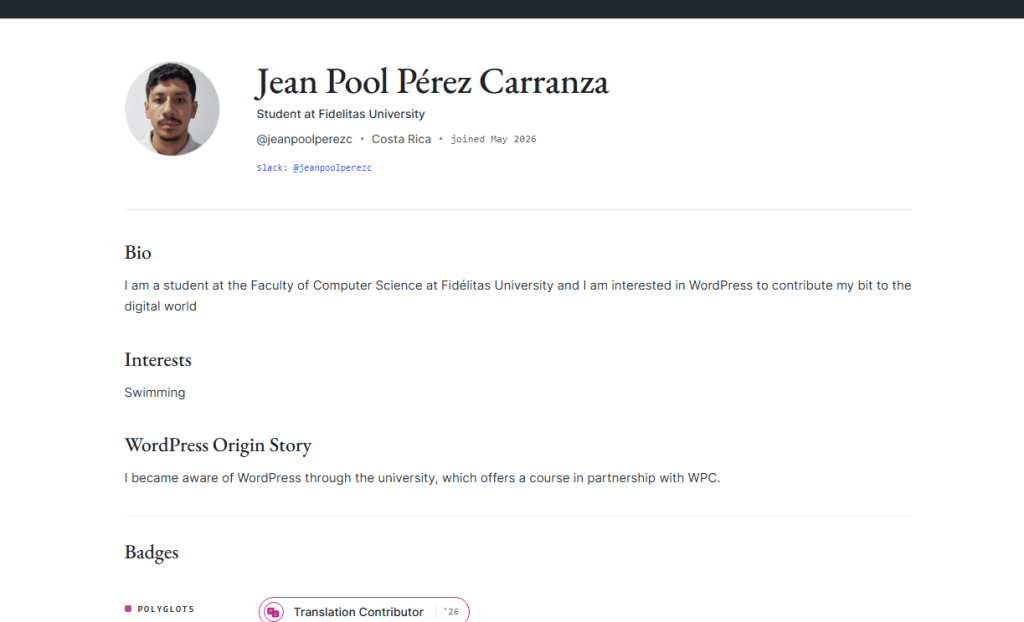 cuenta de wordpress recien creada
